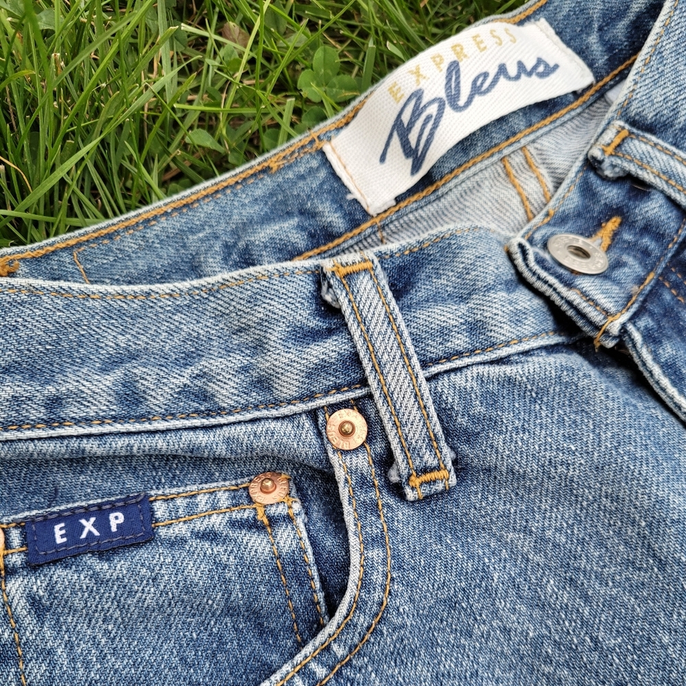 Vintage 1990s-Y2k Express Bleus High Waist Mom Je… - image 8